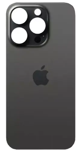 [45260] Заднє скло корпусу Apple iPhone 15 Pro Black Titanium (сіре)