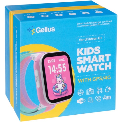 [98500] Дитячий смарт годинник Gelius GP-PK008 (Rainbow) з GPS/4G White