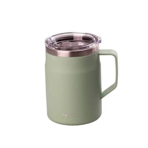 [2000000002682] 550 ml stainless steel thermos mug with seal lock lid, green