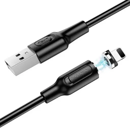 [6931474738448] USB Кабель Borofone BX41 Amiable magnetic Lightning (Чорний)