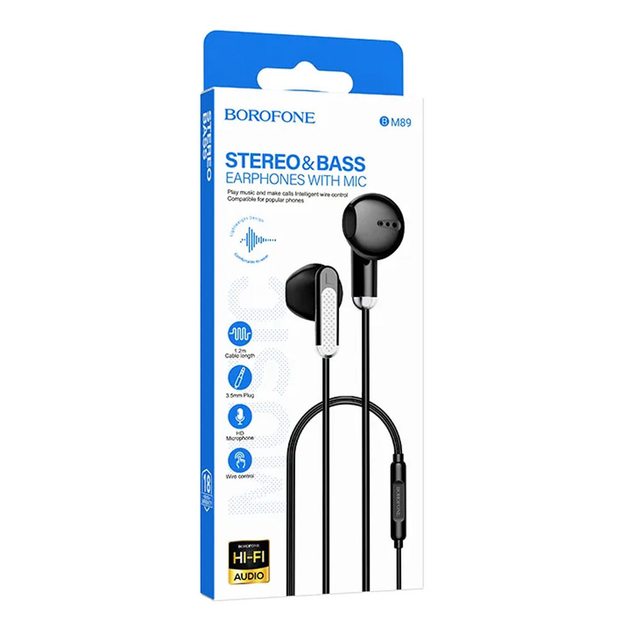 [6941991108136] Borofone BM89 Surpass Headphones with Microphone (Black)
