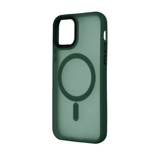 [4821000182703] Space Color TPU+PC Drop-Protection MagSafe Case for IPhone 15 Pro Max green