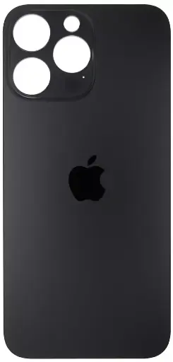 [42667] Заднє скло корпусу Apple iPhone 14 Pro Max Space black (темно-сіре) (Big Hole)