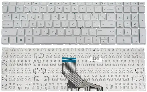 [1469852] Keyboard for a HP laptop (250 G7, 255 G7) silver, without a frame, backlit keys