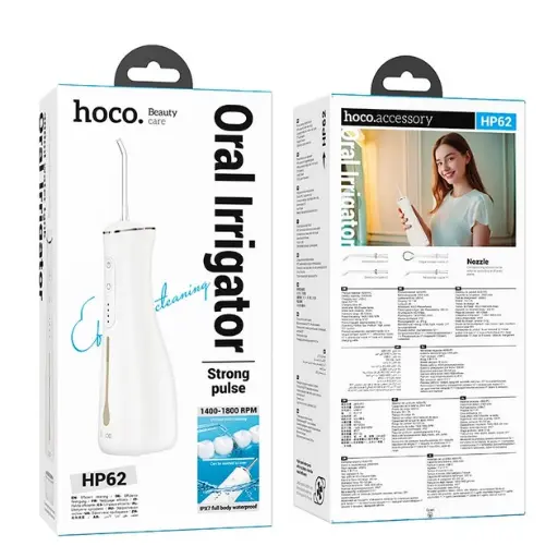 [6942007631716] Іригатор ротової порожнини Hoco HP62 All-in-one (Білий)