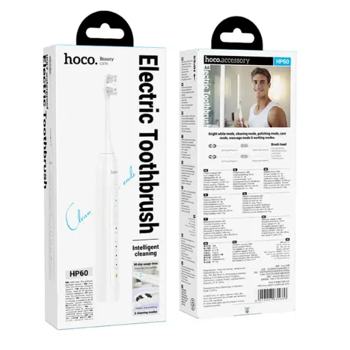 [6942007631686] Hoco HP60 Wave Electric Toothbrush (White)