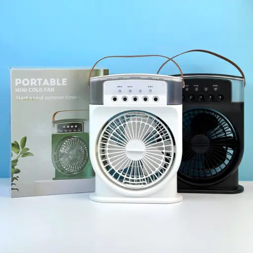 [6974568121641] Портативний вентилятор Mini Cold Fan з розпилювальним охолодженням (Чорний)
