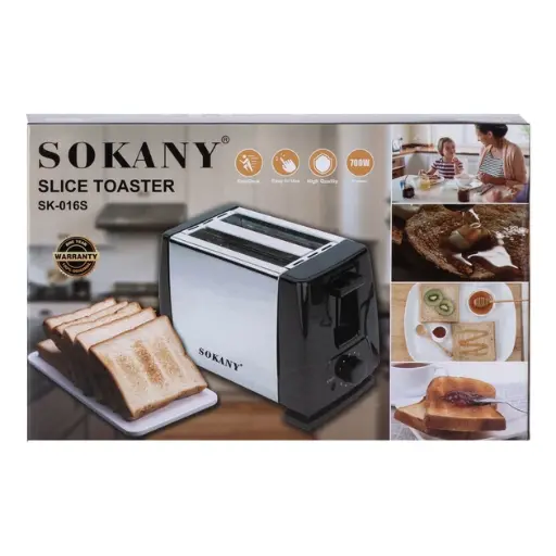 [2000000031279] Тостер SOKANY HJT-016S 6 режимів, чорний