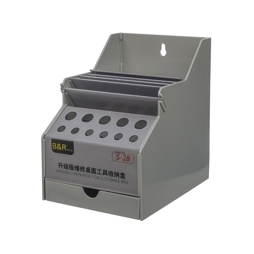 [45077] Desktop organizer for tools B&R S-28, plastic, width 12 x 16 x 17 cm