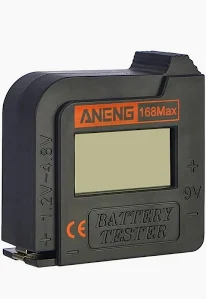 [ 43095] Тестер батарей та акумуляторів Aneng 168 Max з РК-дисплеєм (1.2V~4.8V, 9V)