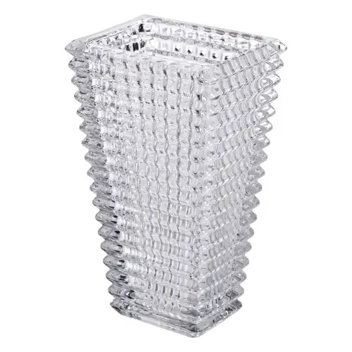 [2000000033280] Quantity: Vase Decorative Longstar Glass under a crunch 22 cm, transparent