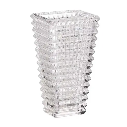 [8590668783909] Vase of decorative Longstar glass under the crunching 27 cm transparent