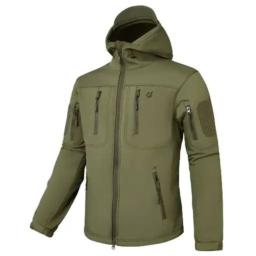 [2000000078830] Tactical demi-season jacket Eagle Soft Shell JA-23 on fleece Green Olive L