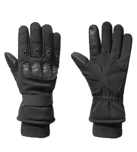 [4821000188675] Tactical winter full-fingered gloves with fleece Eagle Tactical ET-03 Black Size M