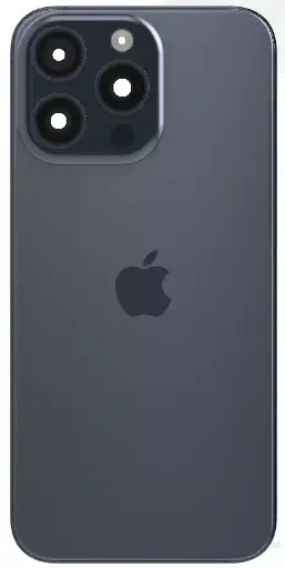 [920174] Back cover for iPhone 15 Pro Max, blue, with camera glass, small hole