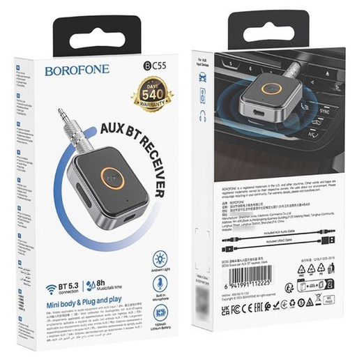 [46624] FM BOROFONE BC55 AUX Black modulator