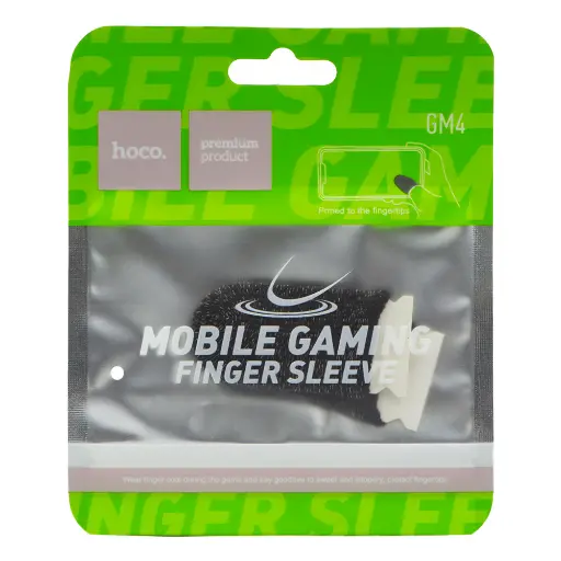 [6931474750297] Hoco GM4 Phantom Finger Cots (Black-Steel)