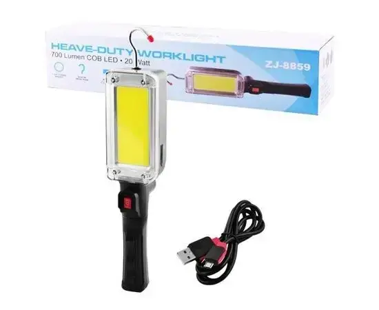 []C10860885908741] Flashlight BL 8859 B COB 2*18650 BATTERY USB CHARGE (Black)