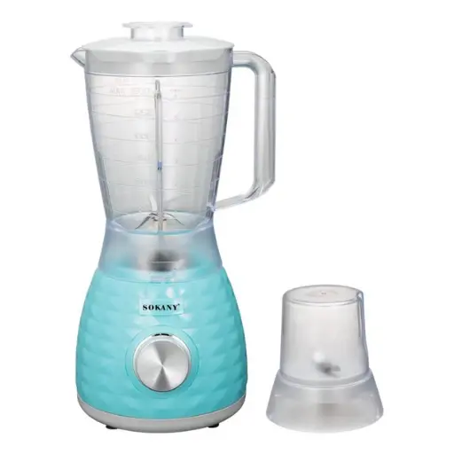 [6942242507579] Blender with a 1.5 liter bowl Sokany SK-03030 with coffee grinder, turquoise