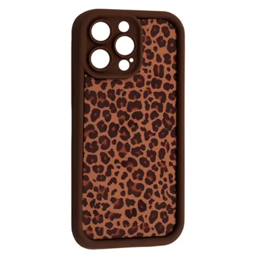 [4821000192672] Накладка Transporent Case with Print MagSafe IPhone 12 2020/12 Pro лео коричневий