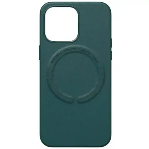 [4821000192894] Накладка Leather Brand AirCase Camera MagSafe IPhone 14 зелений
