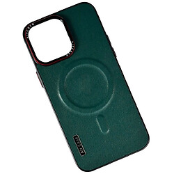 [4821000193051] Logo Leather AirCase Camera MagSafe IPhone 15 зелений