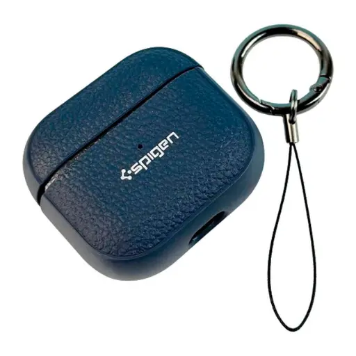 [4821000193907] Silicone case Spigen Ring Leather Armor для AirPods Pro 2 (Синій)