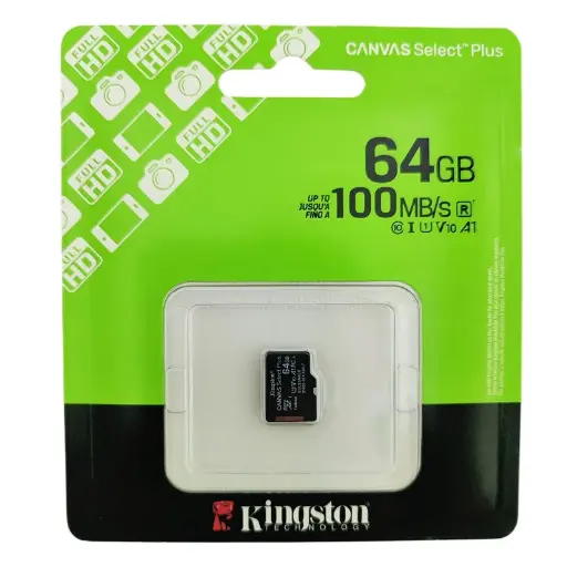 [460] Kingston Canvas Select Plus UHS-I Micro SD 64GB (10) (-adapter) memory card