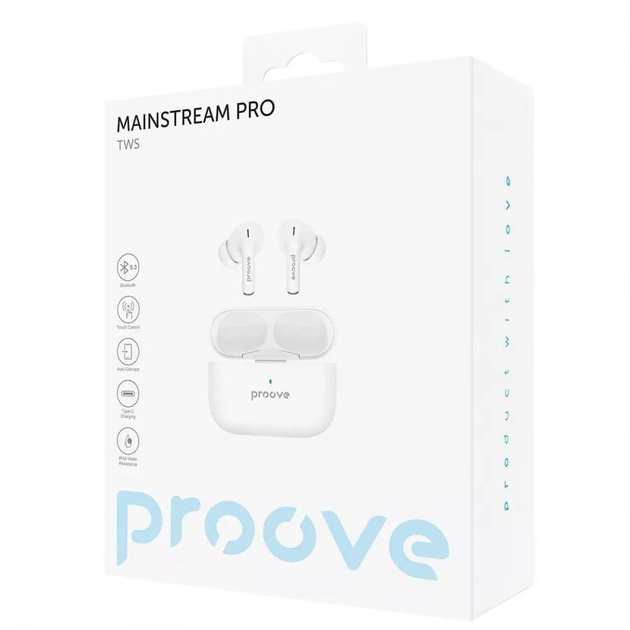 [62400] Бездротові навушники Proove Mainstream Pro TWS white