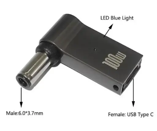 [47108] Laptop charging adapter Type-C-DC 6.0-3.7-0.6 100 W