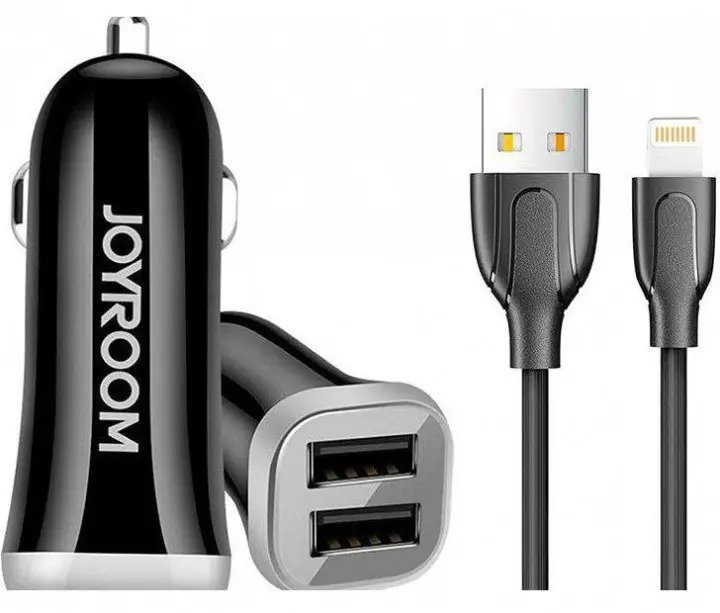 [1-00447_1] Автомобільний зарядний пристрій JOYROOM C-M216 (2USB, 3.1A) \ black