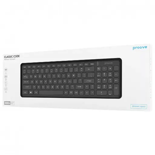 [58989] Proove Classic Code Wireless Keyboard (Ukraine Layout) Black