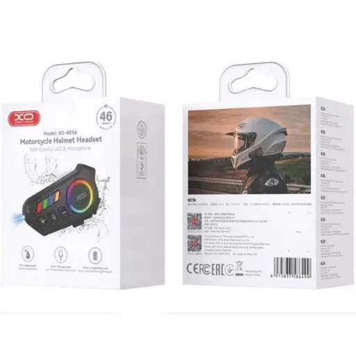 [61414] XO BE56 Bluetooth motorcycle headset with backlight (for motorcycle helmet) (Black)