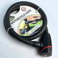 [4821000204269] Замок велосипедний 8120, 18*100 тросовий, 2 ключі (Чорно-синій)