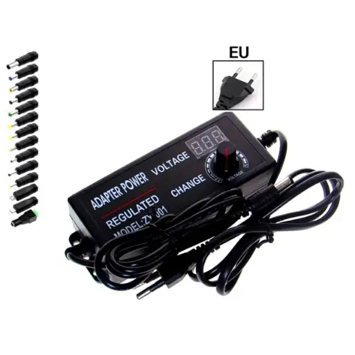 [2020000478836] Universal Charger 3-24V/3A/72W+14 Tips (Black)