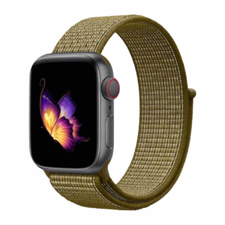 [2020000477877] Ремінець для Apple Watch Nylon 42/44/45/49 mm (Olive Flak)