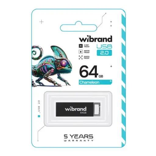 [4820124250633] USB flash drive Wibrand 64gb Chameleon (Black)