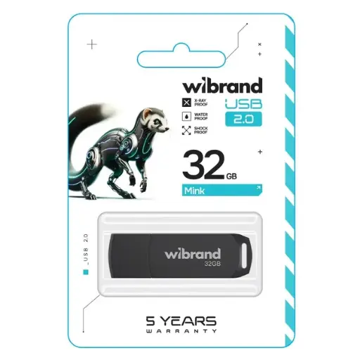 [4820124241365] USB флеш-накопичувач Wibrand 32gb Mink (Чорний)