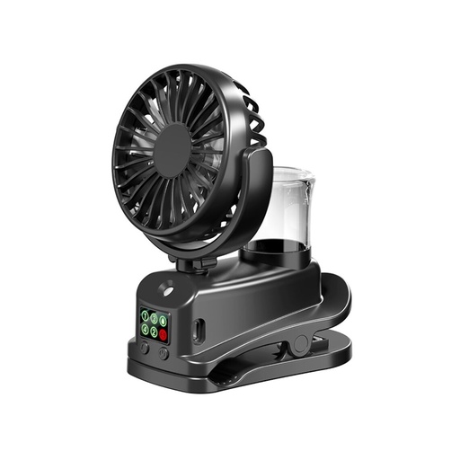 [49593] Desktop wireless fan F7 with humidification function and clip black