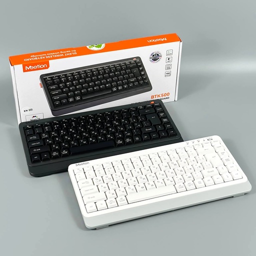 [64694] Клавіатура бездротова Meetion BTK500 500mAh ENG+UA (Білий)