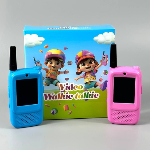 [65806] Children's radio with video link Video Walkie Talkie D3 (2 pcs) Blue + Pink
