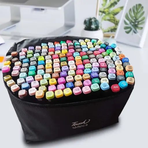 [30585] Set of 120 Touch sketch markers for drawing. bilateral