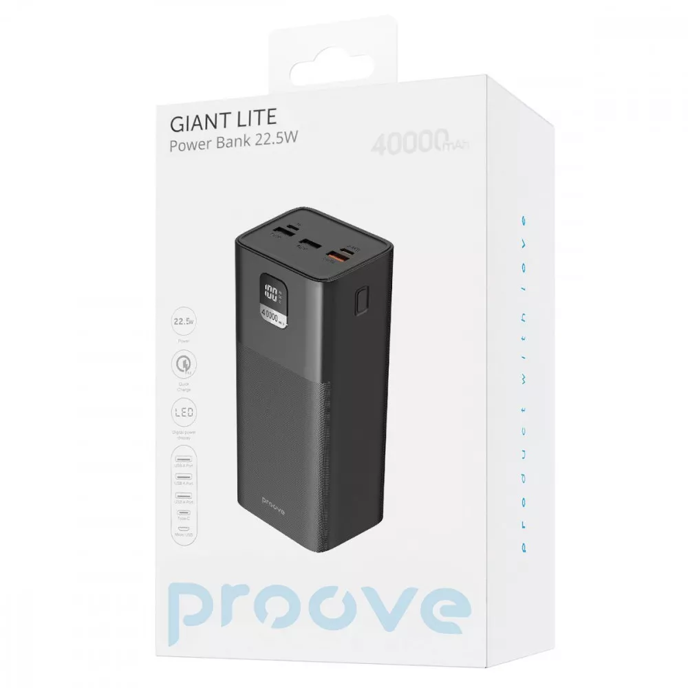 [58994] Портативна Батарея Proove Giant Lite 22.5W 40000mAh