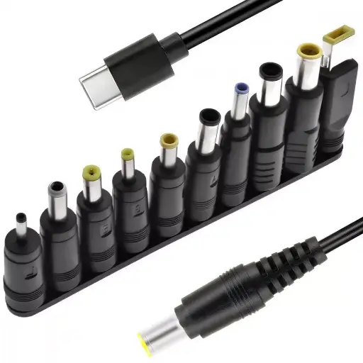[70685] Кабель для ноутбука Type-C to DC 10in1 65W black